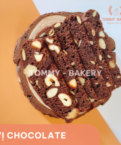 Bánh Biscotti vị chocolate handmade chuẩn Ý từ Tommy Bakery, đậm đà, giòn tan, phù hợp cho người ăn kiêng và yêu thích vị ngọt tự nhiên
